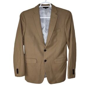 Banana Republic Nova Fides Blazer Men 38R Camel Tan Wool Blend Slim Fit 2 Button